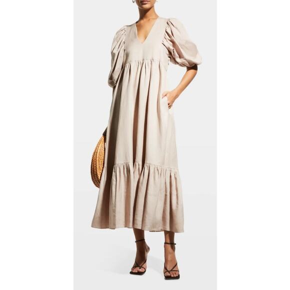 Hunter Bell 'Clay Palmer' Beige Dress Size S